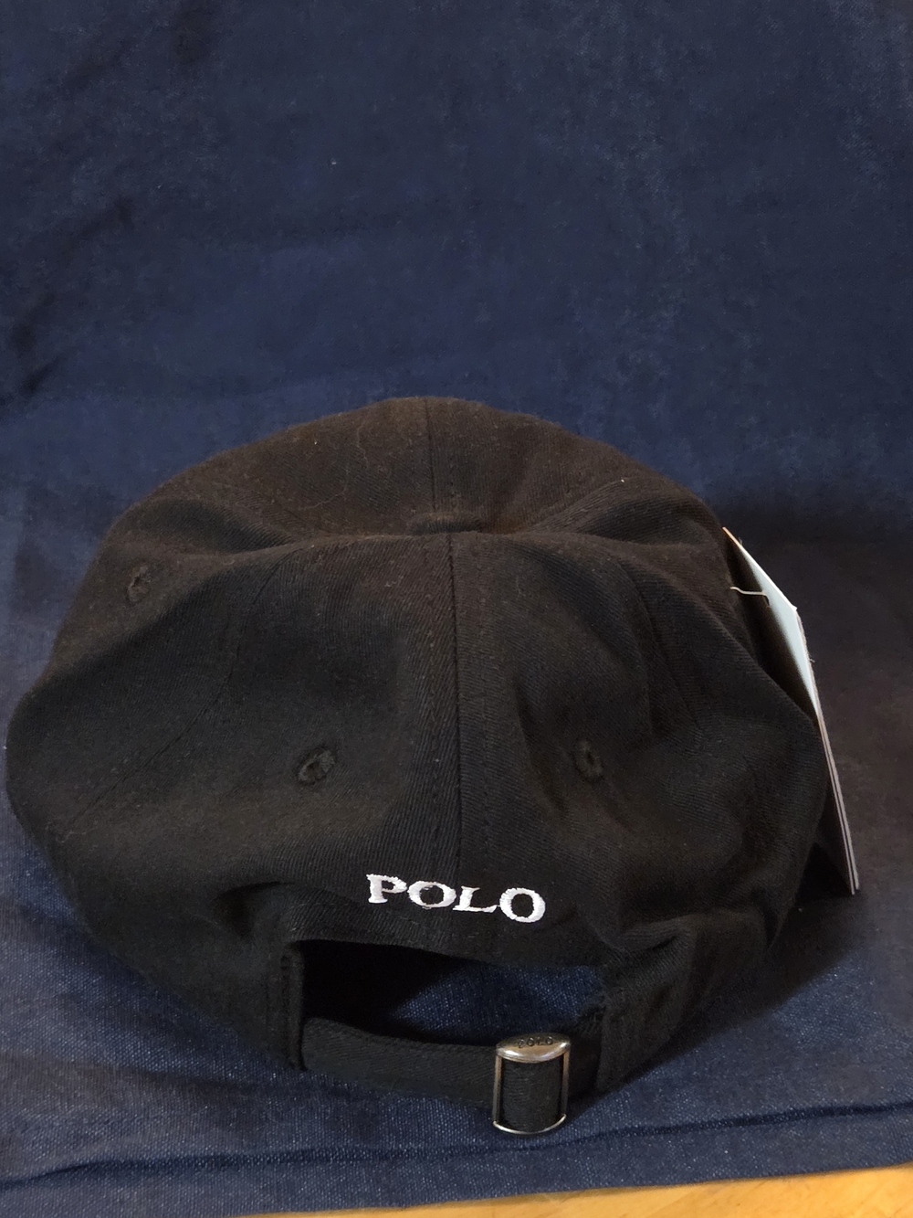 Polo by Ralph Lauren Black Cap with White Polo Pony - Picture 3 of 4